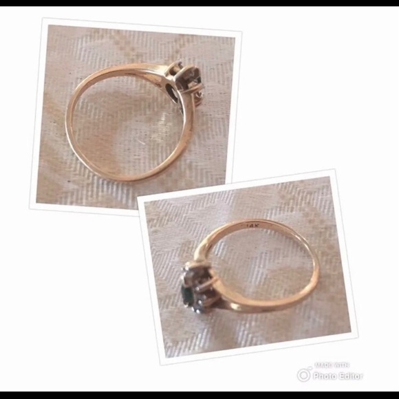 WOMENS RING 14K YELLOW GOLD MARQUEE CUT STAMPED - Picture 4 of 7